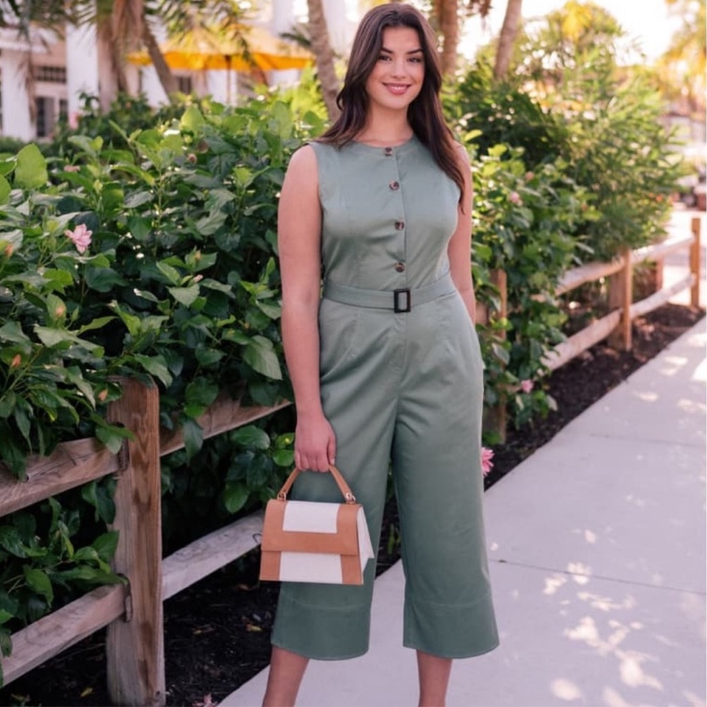 Girl Meets Glam Leonie Jumpsuit Moss